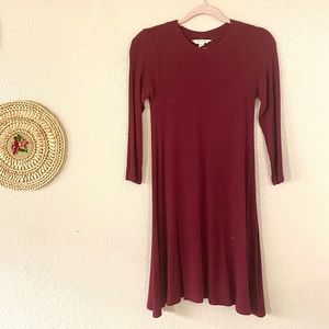 Maroon sweater dress